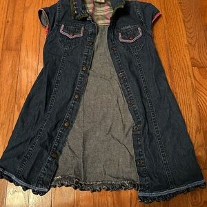 button up girls dress